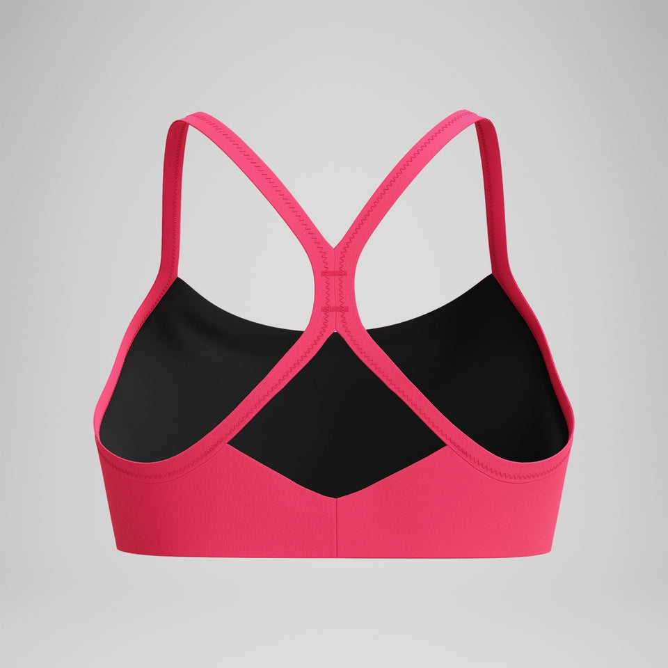 Speedo Solid Racerback Bikini Top Pink