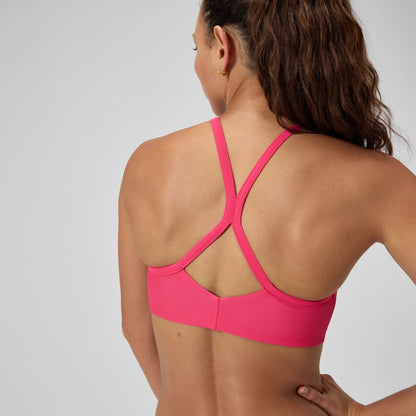 Speedo Solid Racerback Bikini Top Pink