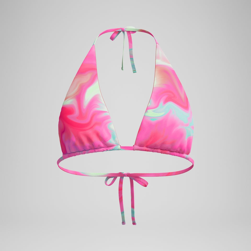 Speedo FLU3NTE Printed Convertible Bikini Top Pink/Coral