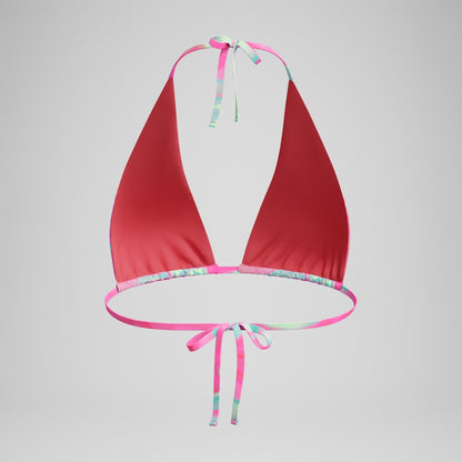 Speedo FLU3NTE Printed Convertible Bikini Top Pink/Coral