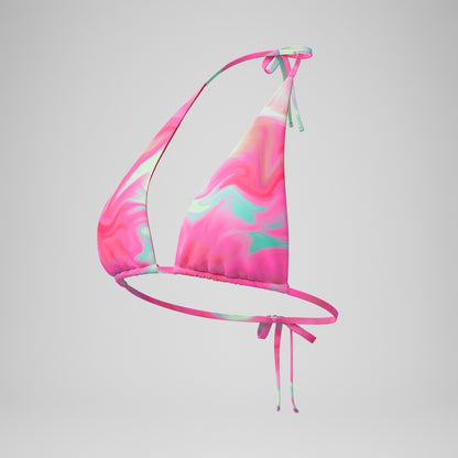 Speedo FLU3NTE Printed Convertible Bikini Top Pink/Coral