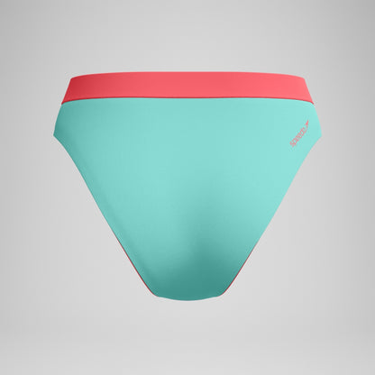 Speedo FLU3NTE Colourblock Hi Waist Bikini Bottom Lilac/Green