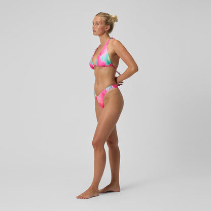 Speedo FLU3NTE Printed Scoop Bikini Bottom Pink/Coral