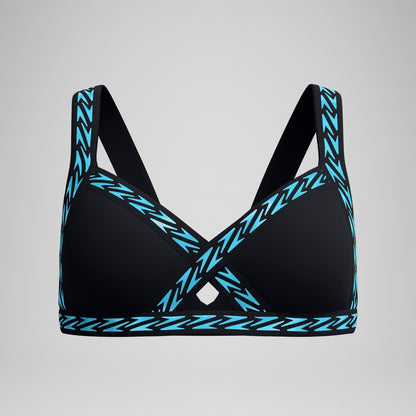 Speedo FLU3NTE Logo Elastic Bikini Top Black