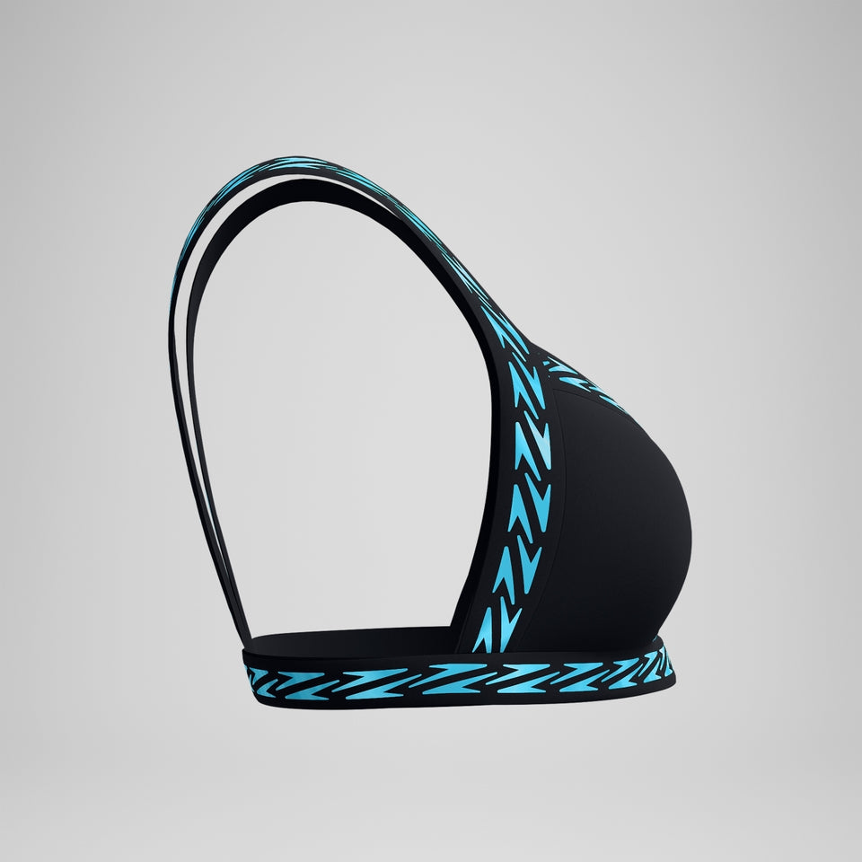 Speedo FLU3NTE Logo Elastic Bikini Top Black
