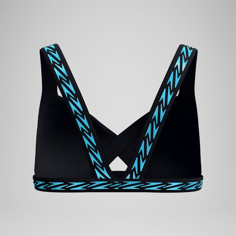Speedo FLU3NTE Logo Elastic Bikini Top Black