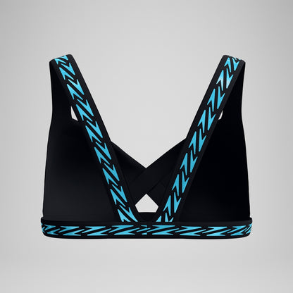 Speedo FLU3NTE Logo Elastic Bikini Top Black