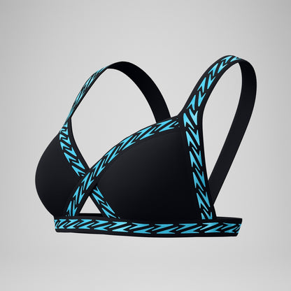 Speedo FLU3NTE Logo Elastic Bikini Top Black