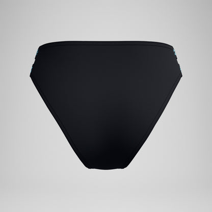 Speedo FLU3NTE Logo Elastic Hi Waist Bikini Bottom Black