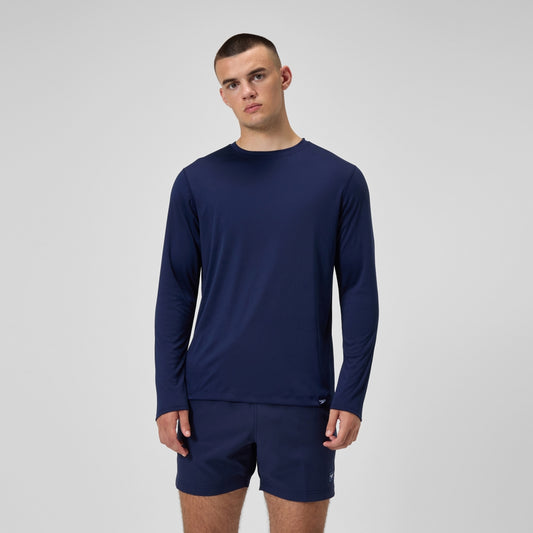 Speedo Long Sleeve Swim Shirt Navy