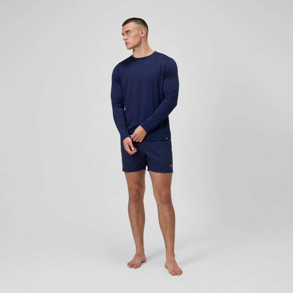 Speedo Long Sleeve Swim Shirt Navy