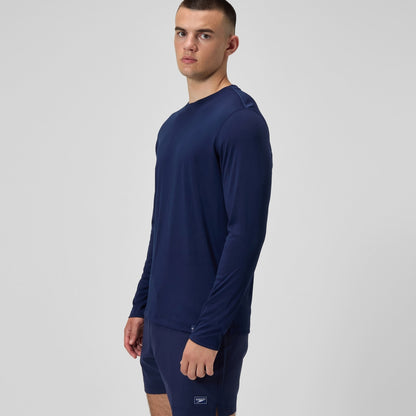 Speedo Long Sleeve Swim Shirt Navy