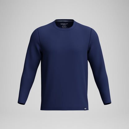 Speedo Long Sleeve Swim Shirt Navy