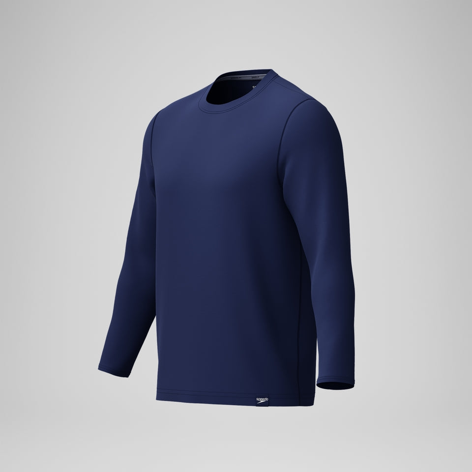 Speedo Long Sleeve Swim Shirt Navy