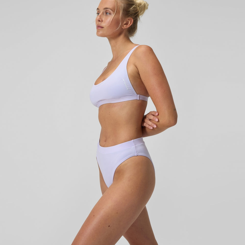 Speedo FLU3NTE Solid Hi Waist Bikini Bottom Lilac