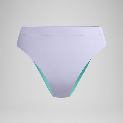Speedo FLU3NTE Solid Hi Waist Bikini Bottom Lilac