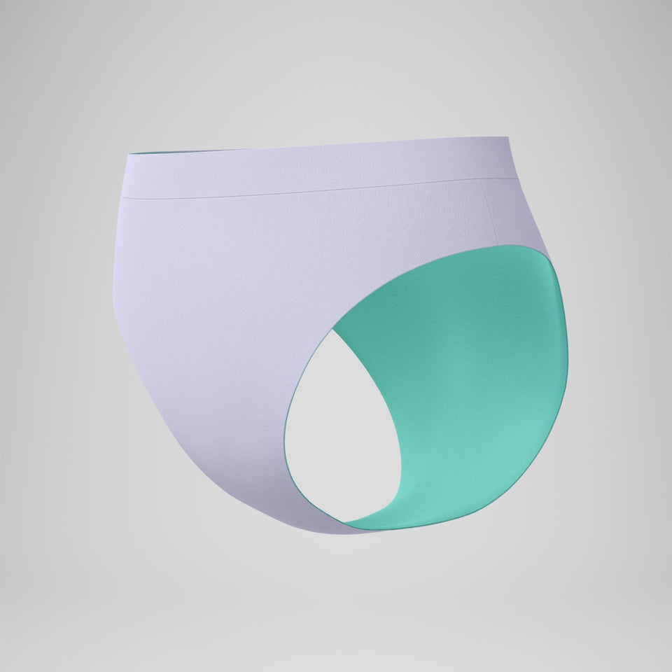 Speedo FLU3NTE Solid Hi Waist Bikini Bottom Lilac