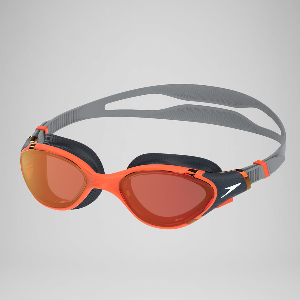 Speedo Adult Biofuse 2.0 Mirror Goggles Orange/Grey