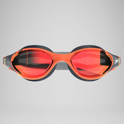 Speedo Adult Biofuse 2.0 Mirror Goggles Orange/Grey