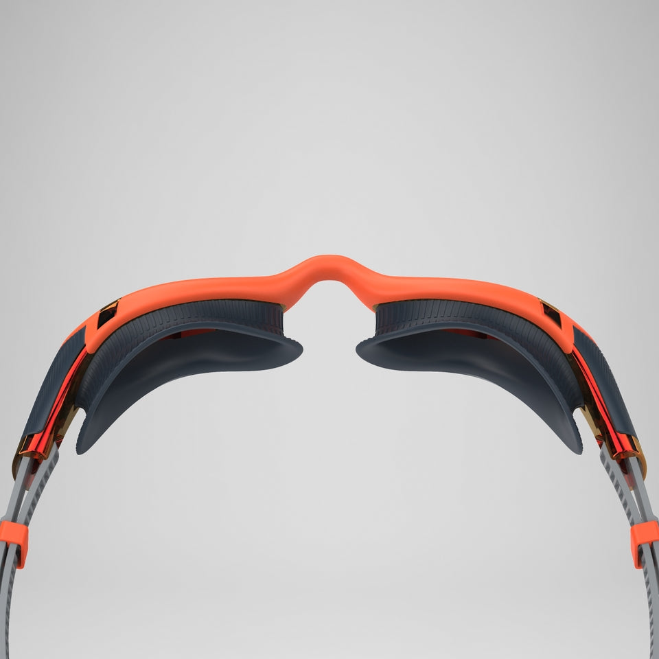 Speedo Adult Biofuse 2.0 Mirror Goggles Orange/Grey