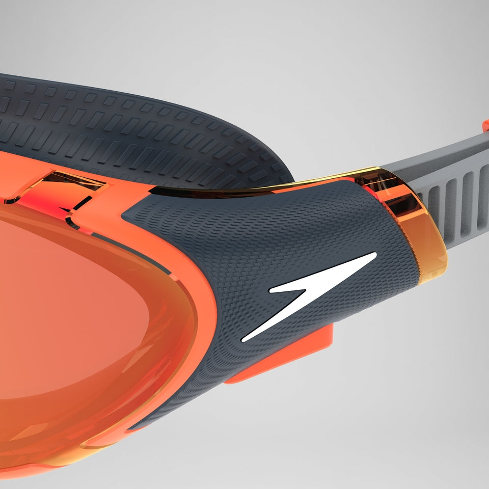 Speedo Adult Biofuse 2.0 Mirror Goggles Orange/Grey
