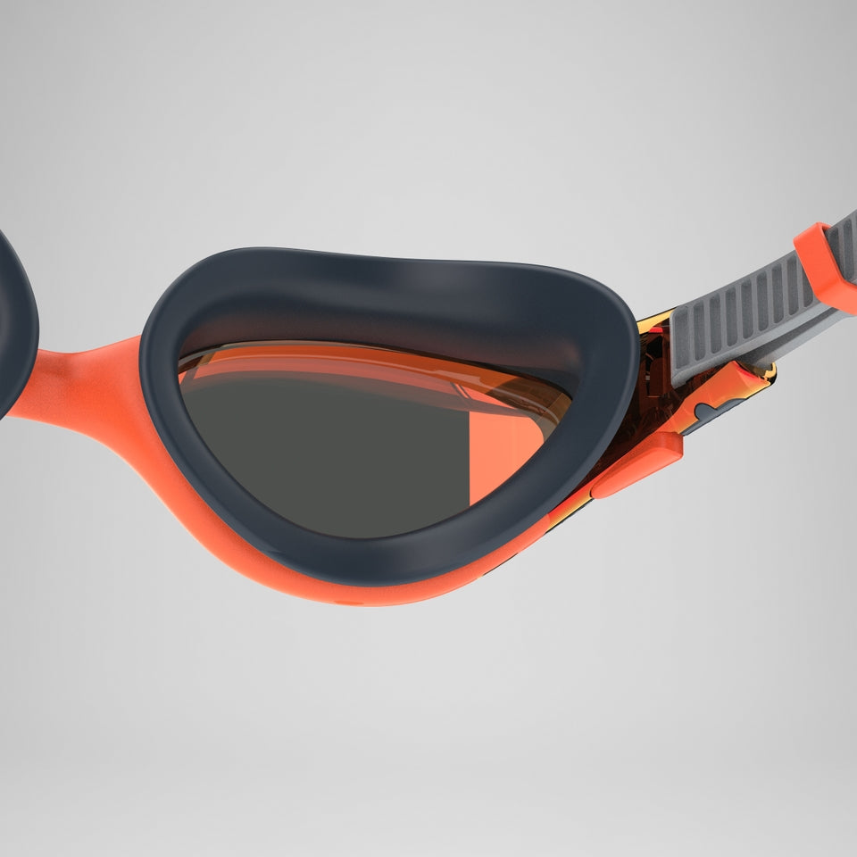 Speedo Adult Biofuse 2.0 Mirror Goggles Orange/Grey