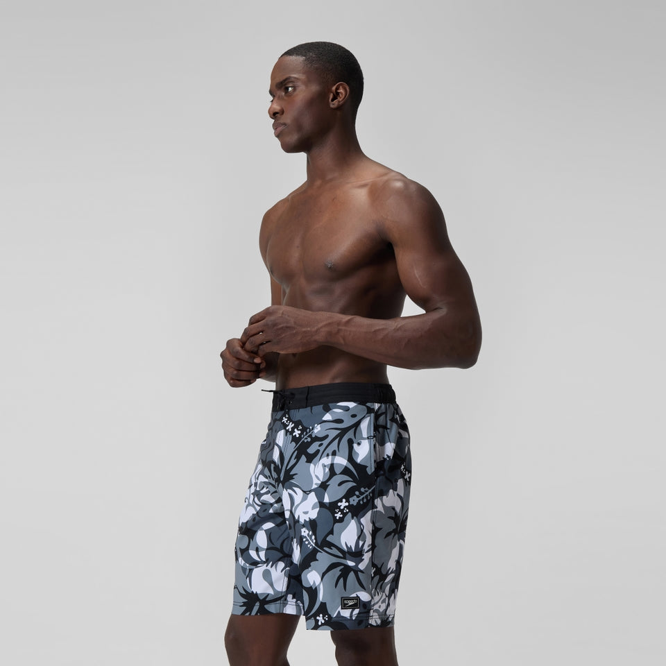 Speedo Printed 20'' Bondi Swim Shorts Grey/White