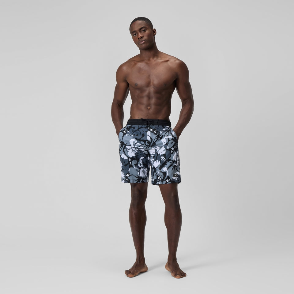 Speedo Printed 20'' Bondi Swim Shorts Grey/White