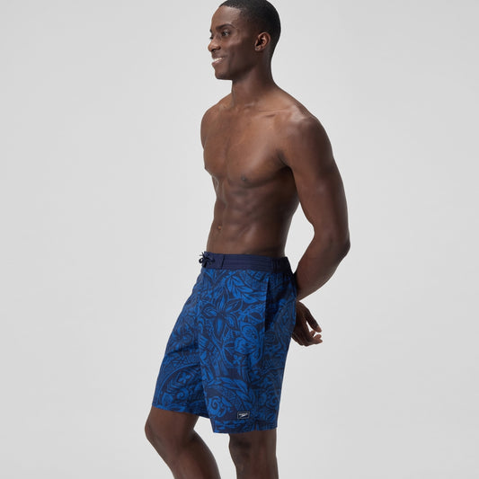 Speedo Printed 20'' Bondi Swim Shorts Navy