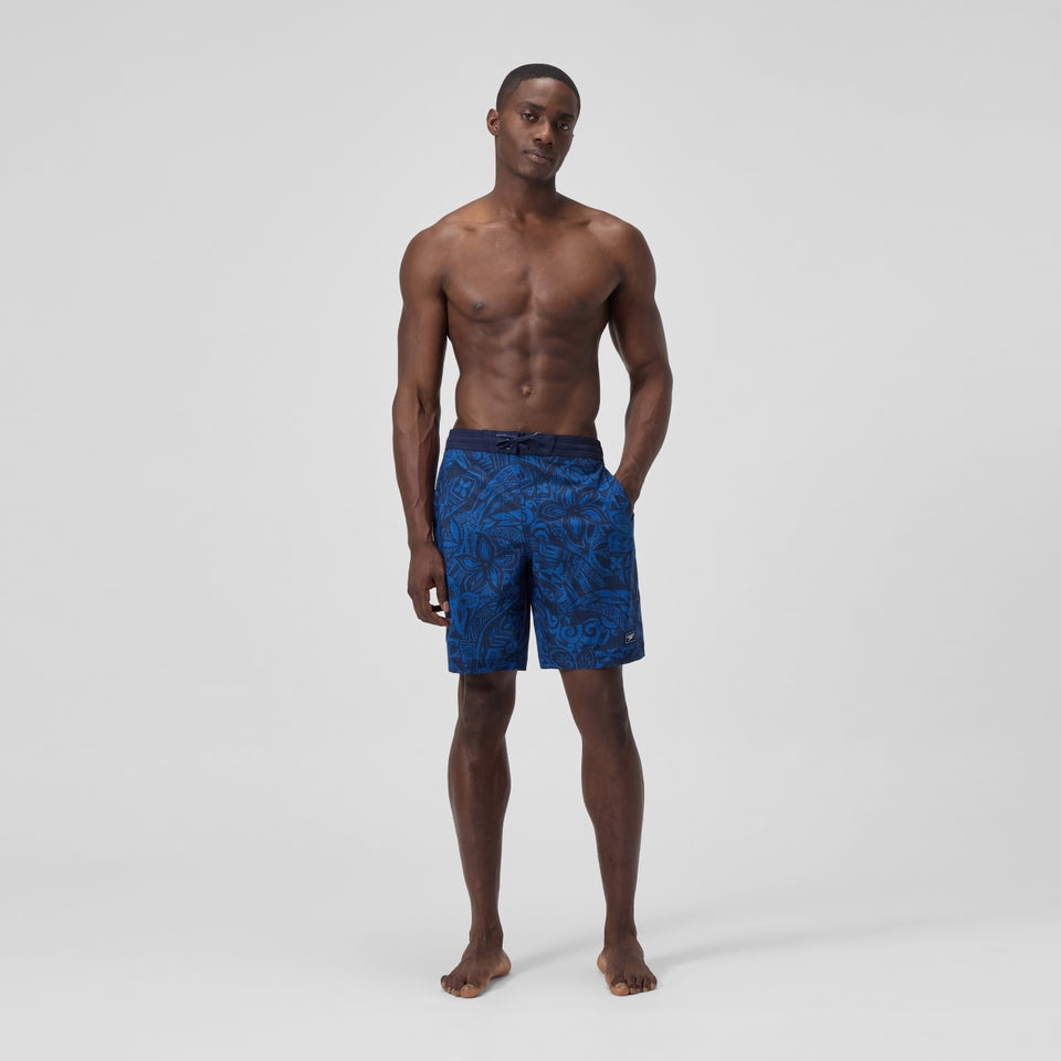 Speedo Printed 20'' Bondi Swim Shorts Navy