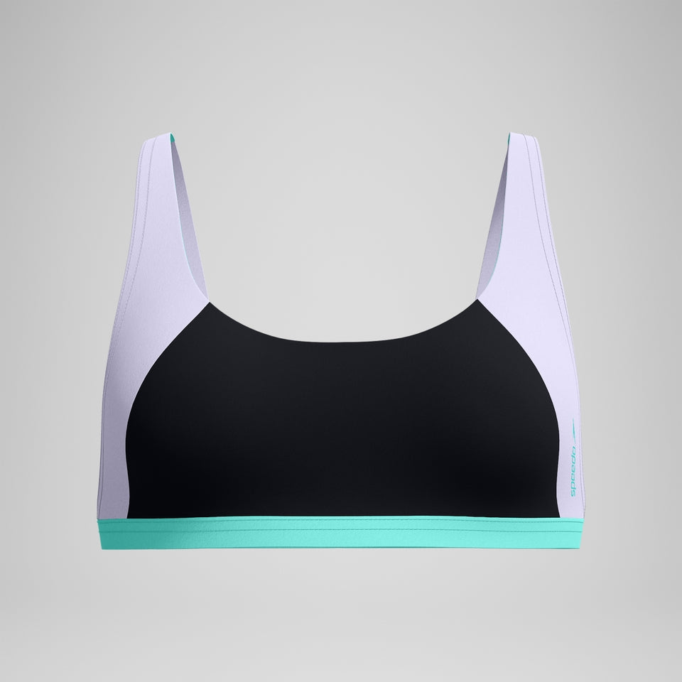 Speedo FLU3NTE Colourblock Convertible Bikini Top Black