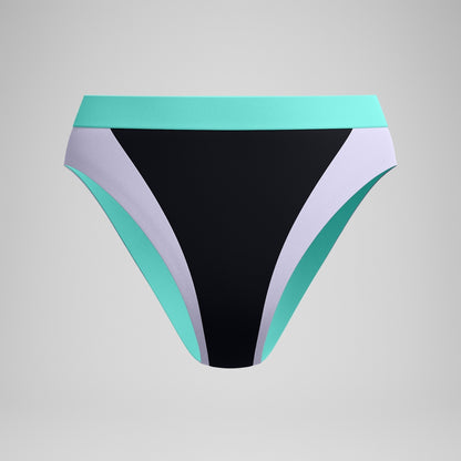 Speedo FLU3NTE Colourblock Hi Waist Bikini Bottom Black