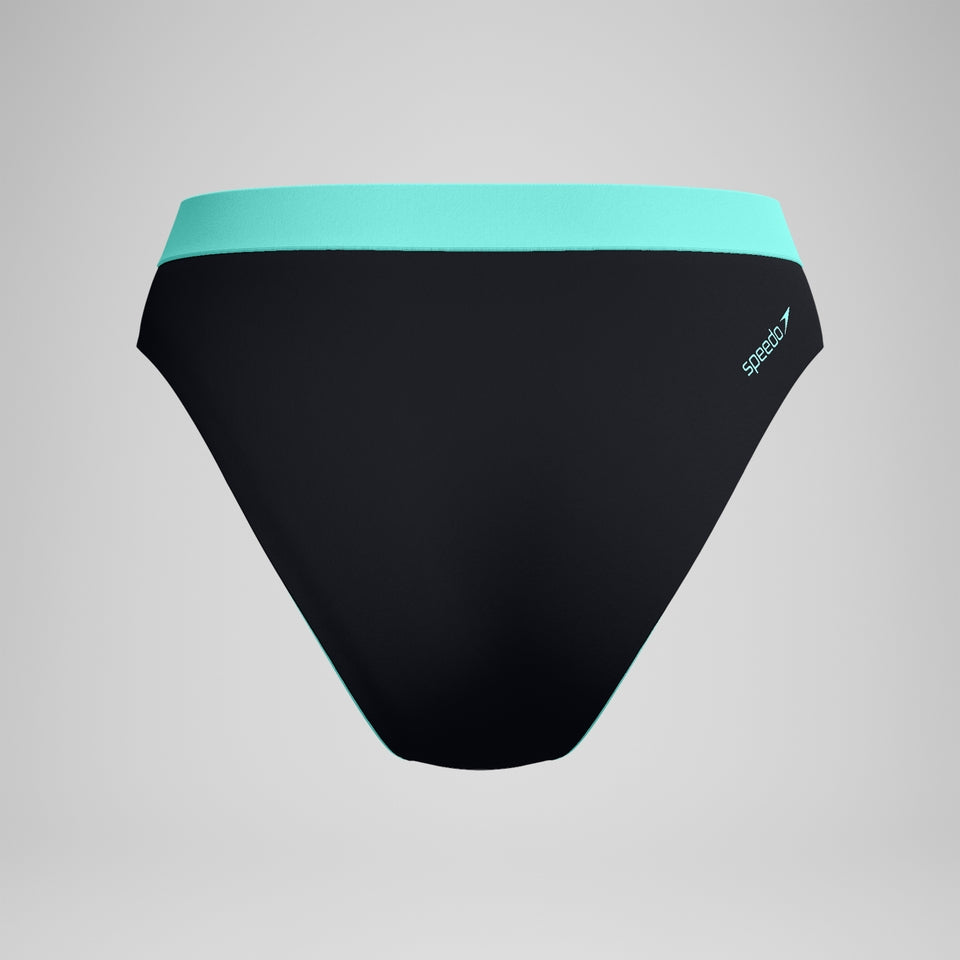 Speedo FLU3NTE Colourblock Hi Waist Bikini Bottom Black