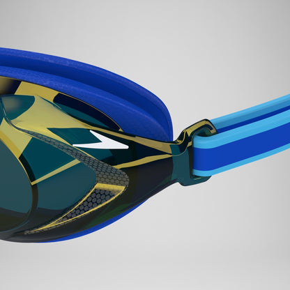 Speedo Junior Vanquisher 3.0 Mirror Goggles Blue/Gold