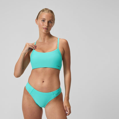 Speedo Solid Racerback Bikini Top Turquoise