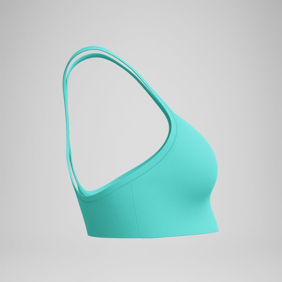 Speedo Solid Racerback Bikini Top Turquoise