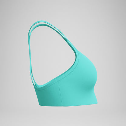 Speedo Solid Racerback Bikini Top Turquoise