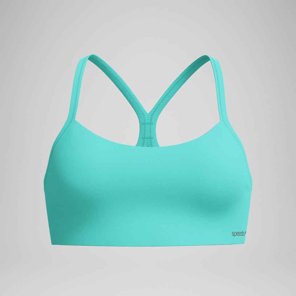 Speedo Solid Racerback Bikini Top Turquoise