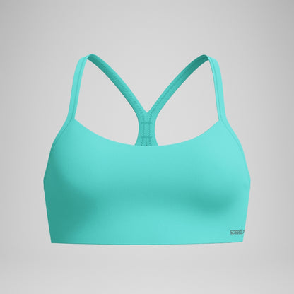 Speedo Solid Racerback Bikini Top Turquoise