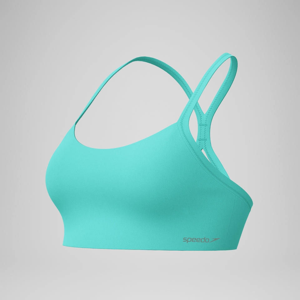 Speedo Solid Racerback Bikini Top Turquoise