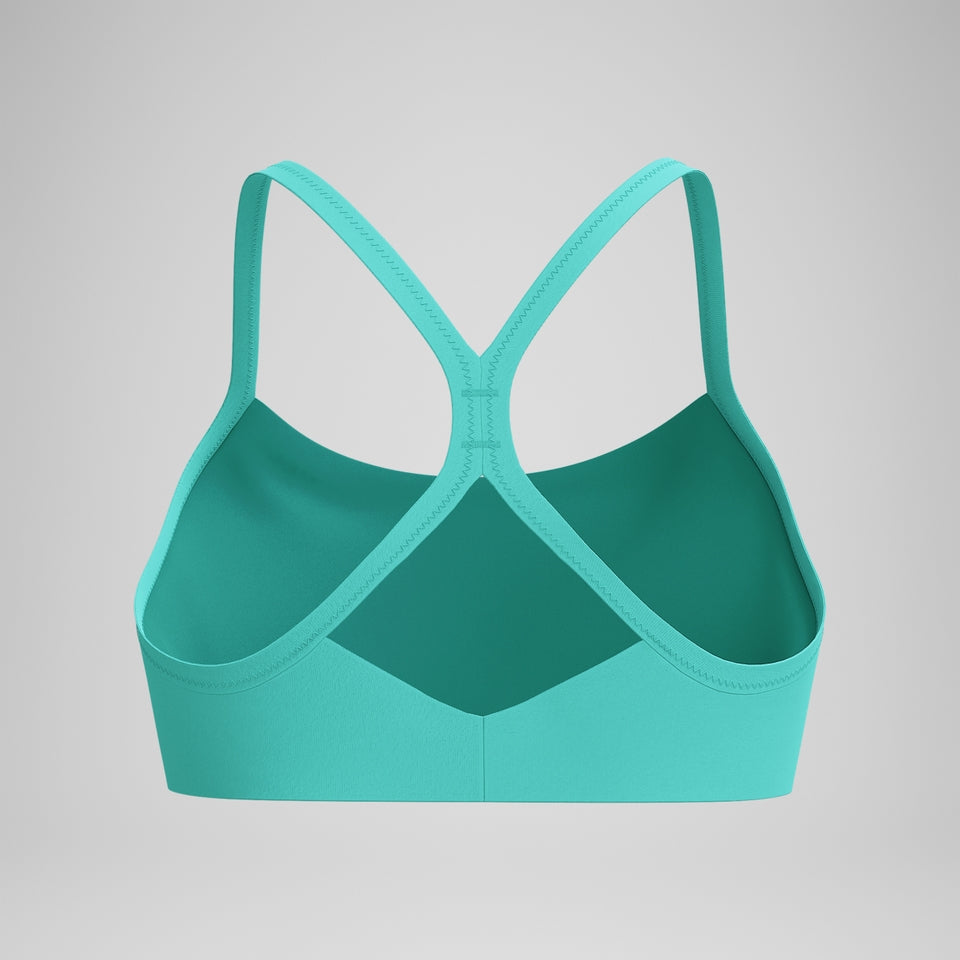 Speedo Solid Racerback Bikini Top Turquoise
