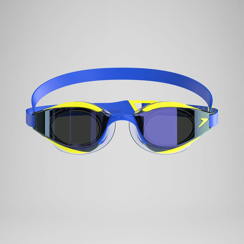 Speedo Adult Fastskin Hyper Elite Mirror Goggles Blue/Yellow