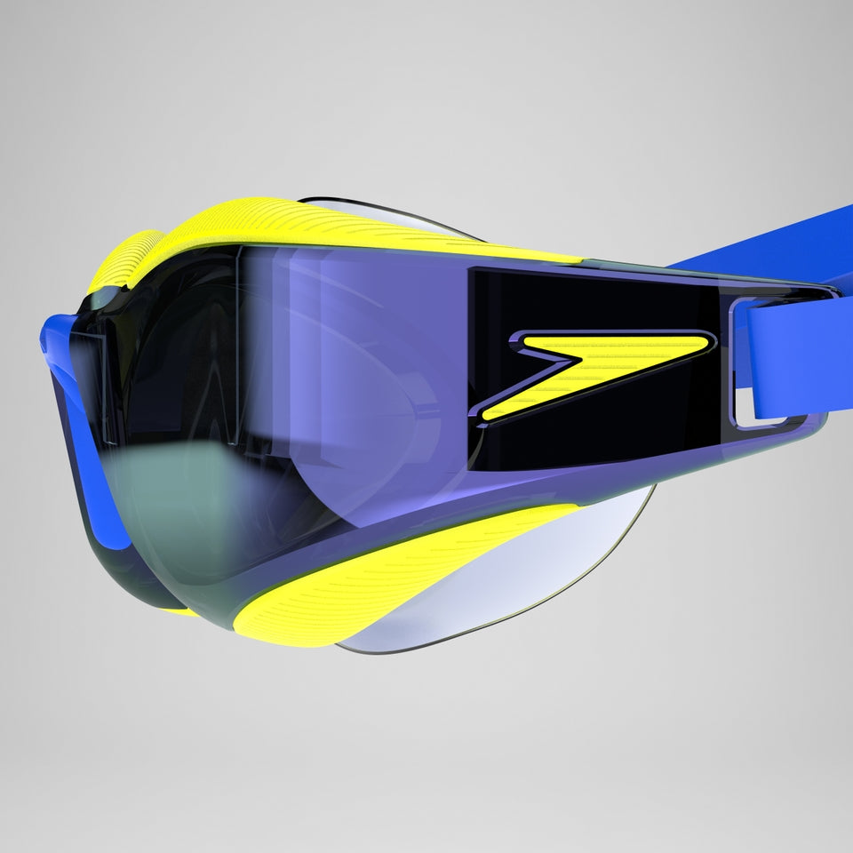 Speedo Adult Fastskin Hyper Elite Mirror Goggles Blue/Yellow