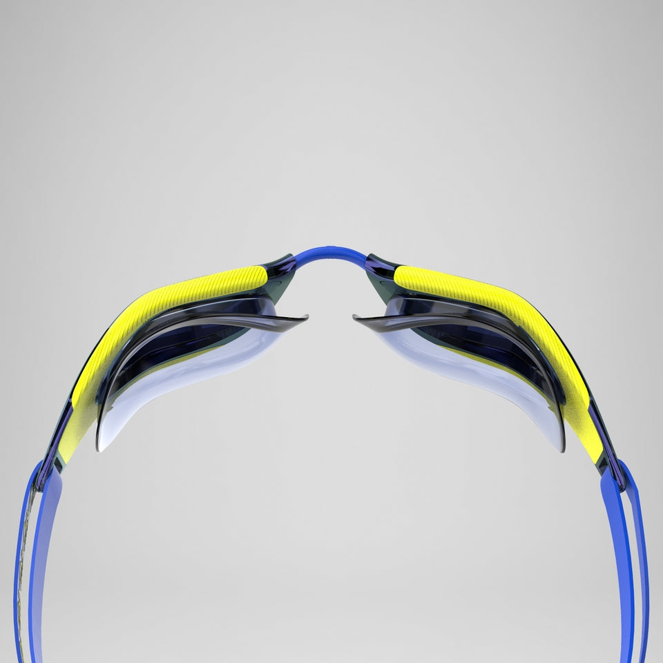 Speedo Adult Fastskin Hyper Elite Mirror Goggles Blue/Yellow