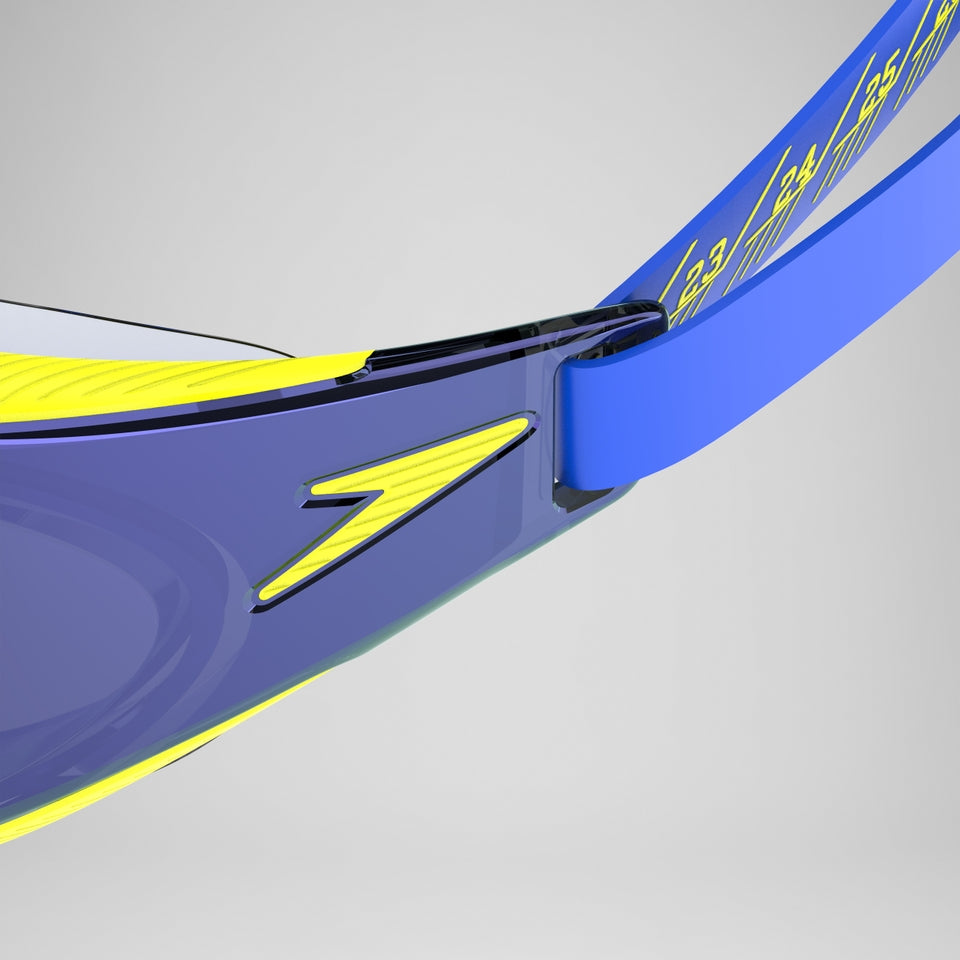 Speedo Adult Fastskin Hyper Elite Mirror Goggles Blue/Yellow