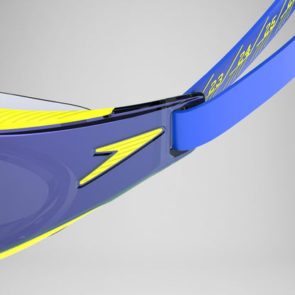 Speedo Adult Fastskin Hyper Elite Mirror Goggles Blue/Yellow