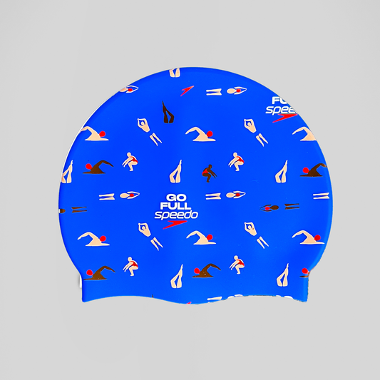 Speedo Adult Unisex Go Full Speedo Cap Blue/Red