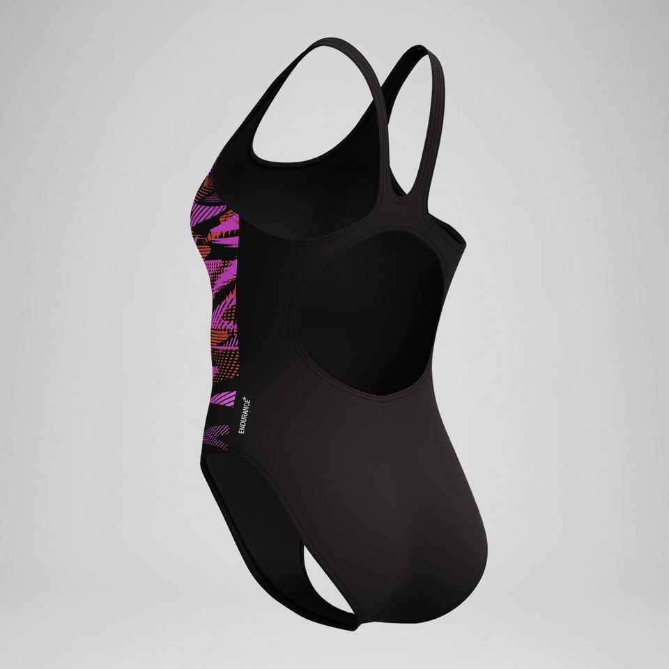 Speedo HyberBoom Placement Swimsuit Black/Coral