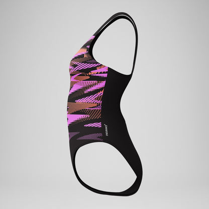 Speedo HyberBoom Placement Swimsuit Black/Coral