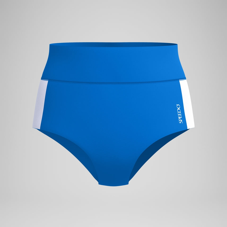Speedo Jetstream Colourblock Banded Boyleg Bikini Bottom Blue/White